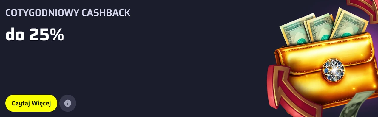 Cotygodniowy cashback do 25% Bdmbet